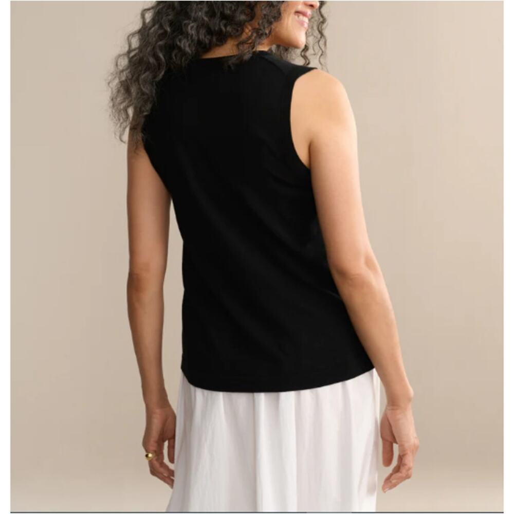 Jenni Kayne Women's Black Merino Tank Top Size M - Picture 2 of 10